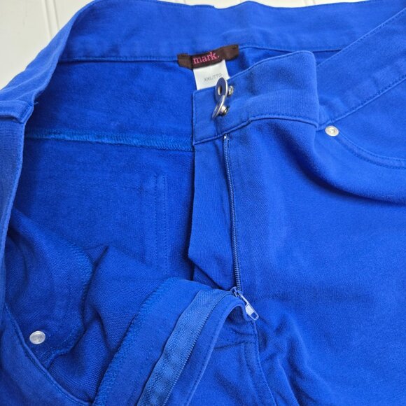 NWOT Avon's Mark Royal Blue Stretch Skinny Zip Fly Soft Pants Plus Size XXL New - Picture 5 of 10
